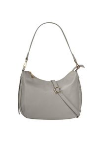 CLUTY , Umhängetasche, echt Leder, Made in Italy , grau