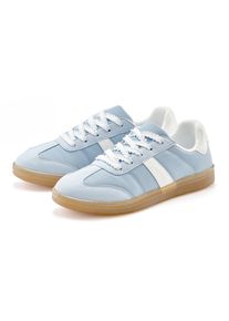 Lascana , Sneaker »Schnürschuh, Halbschuh, Freizeitschuh«, mit angesagter Sohle VEGAN , hellblau/weiß , 42 , 42 , Sportliches und modisches Design