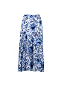 Zero , Maxirock »Maxirock mit Blumenmuster« , CreamBlue , 34 , 34 , Passform: Ausgestellt