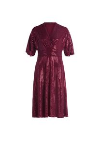 Vera Mont, Damen, Cocktailkleid &raquo;Cocktailkleid im Glitzer-Look&laquo;, Rot/Grau, 36, Rot/Grau, Passform: Ausgestellt