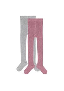 s.Oliver , Strumpfhose »essentials«, (2er Pack), mit nahtloser Verarbeitung , heather rose melange + l.grey , 122 (128) , 122 (128) , Strumpfhose...
