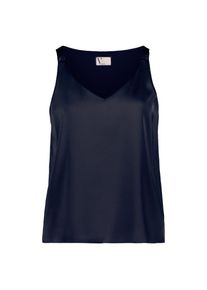 Vera Mont, Damen, Satinbluse &raquo;Satin-Bluse mit V-Ausschnitt&laquo;, Night Sky, 38, Night Sky, Passform: L&auml;ssig