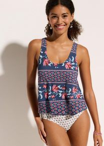 Costume intero effetto tankini, Blu, Taglia 62, bonprix