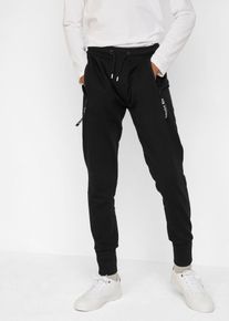 Pantaloni tuta in puro cotone, Nero, Taglia 116/122, bonprix