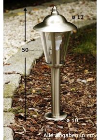 Brilliant Neil Poste de jardin Acero inoxidable, 1 luz