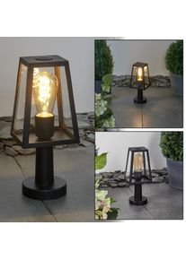 hofstein Juanico Poste de Jardín Transparente, Negro, 1 luz
