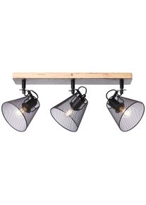 Brilliant Whole Proyector Madera oscura, Negro, 3 luces