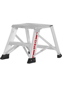 Hymer Inklapbaar aluminium trapje, eenzijdig oploopbaar, met 2 treden, standhoogte 420 mm