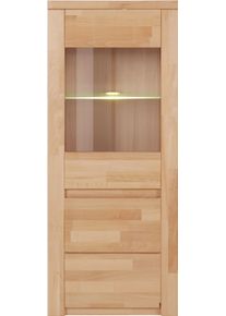 Home Affaire Vitrine »Burani« grifflose Optik in beige, Größe B/H/T: 60 cm x 145 cm x 35 cm