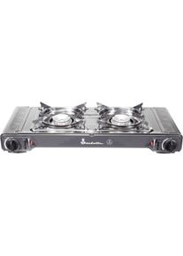 Isabella Gaskocher Camping-Kocher 2 flammig 2,2kW Blow-Out Sicherung Piezozündung Wohnwagen Outdoor Edelstahl