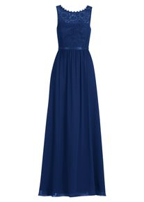 Vera Mont Damen Cocktailkleid »Abendkleid mit Spitze« in blau, Größe 38