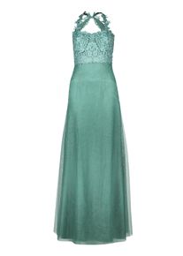 Vera Mont Damen Abendkleid »Abiballkleid mit Spitze« in grün, Größe 38