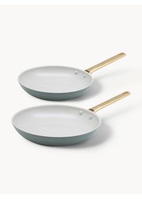 Greenpan Komplet patelni z powłoką zapobiegającą przywieraniu Padova, 2 elem. Niebieski Stal nierdzewna, Metal Ø 26 cm x Ø 30 cm