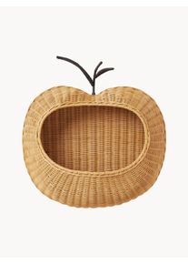 Ferm Living Kids Ręcznie wykonana półka z rattanu Apple Beżowy Rattan S 50 x W 52 cm