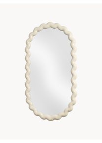 &k Amsterdam Oval väggspegel Zigzag Vit Plast B 45 x H 85 cm