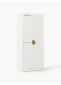 Modulárna šatníková skriňa s krídlovými dverami Denise, Š 100 cm, rôzne možnosti Zlatá, Biela Drevo Classic, Š 100 x V 236 cm | Westwing Collection