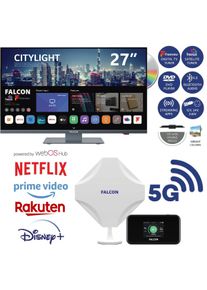 Falcon WebOS SMART Camping TV 27" und mobile Wifi LTE 1800Mbit Antenne & Router