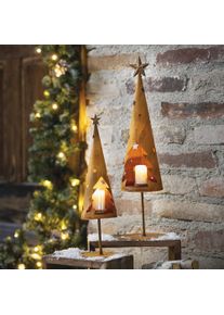 Windlicht "Tanne", 2er Set