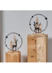 Weihnachtsdeko "Winterwald", 2er Set