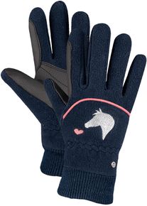 ELT Lucky Giselle Kids Fleece Reithandschuh, nachtblau, 5-7 Jahre
