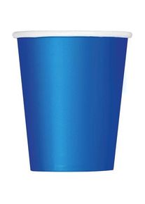 UNIQUE 8 gobelets en papier Vera bleu royal 266ml