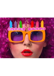 partydeco Verres de fête Gâteau d'anniversaire coloré