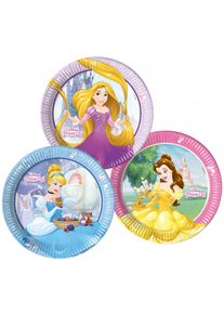 Procos Princess Heart Strong 8 assiettes en papier 23cm 3 motifs