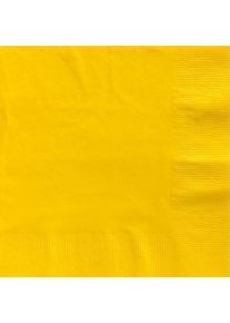 Amscan 50 serviettes jaunes Bâle 33cm