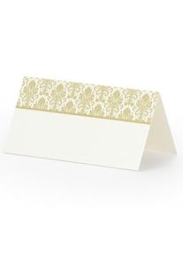 partydeco 25 marque-places avec des ornements en or