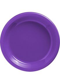 50 assiettes en plastique violettes 26cm