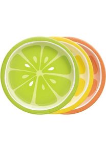 Amscan 8 Funky Frugter papirplader 17cm