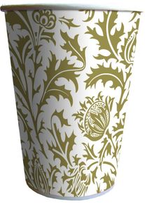 Procos 8 gobelets en papier Golden Royal Flower 200 ml