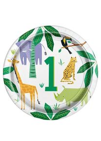 UNIQUE 8 assiettes en papier Wild Spirit jungle 23cm