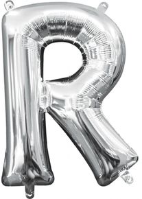 Amscan Mini ballon aluminium lettre R argent 35cm