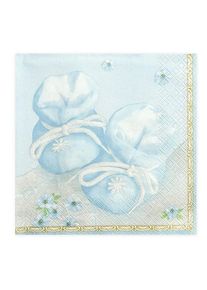 partydeco 20 serviettes chaussures bébé 33 x 33cm