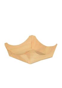 Papstar 50 bols en bois carrés 8 x 8cm