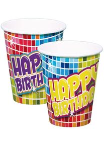 Folat 6 gobelets Grioovy Happy Birthday 250 ml