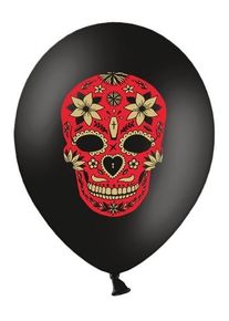 partydeco 50 palloncini festa dei morti neri 30cm (10er Multipack)