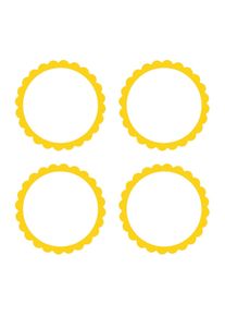 Amscan Etichette del buffet del partito di potere del fiore con giallo floreale del confine (10er Multipack)