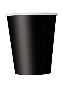 UNIQUE 8 gobelets en papier Vera noir 266ml