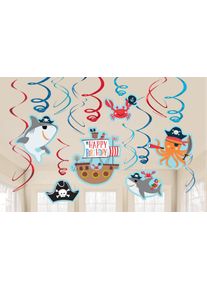 Amscan 12 spirales décoratives à suspendre Meer Ahoi