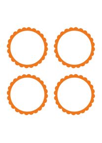 Amscan 20 self-adhesive labels with orange flower border