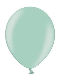 partydeco 100 ballons turquoise menthe métallique 12cm
