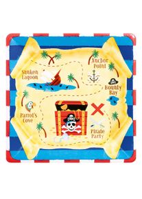 Amscan 8 assiettes en carton trésor pirate 17,7cm