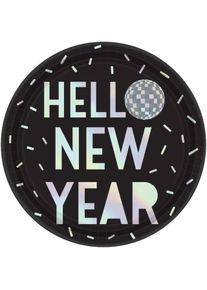 Amscan 8 assiettes en papier Disco New Year 23cm
