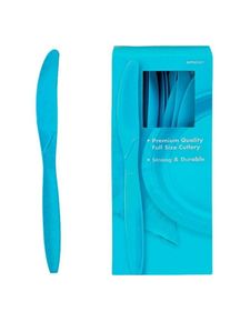 Amscan 100 couteaux en plastique turquoise