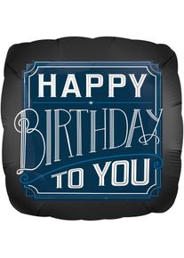 Amscan Ballon aluminium Noble Joyeux anniversaire 45cm