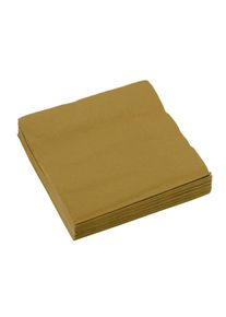 Amscan 20 festbuffetpapirservietter guld 25cm