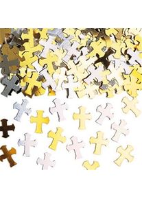 Amscan Croix saupoudrer décoration argent-or 14g