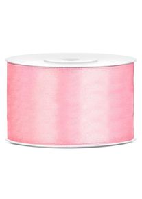 partydeco 25m satin gavebånd Skagen lyserosa